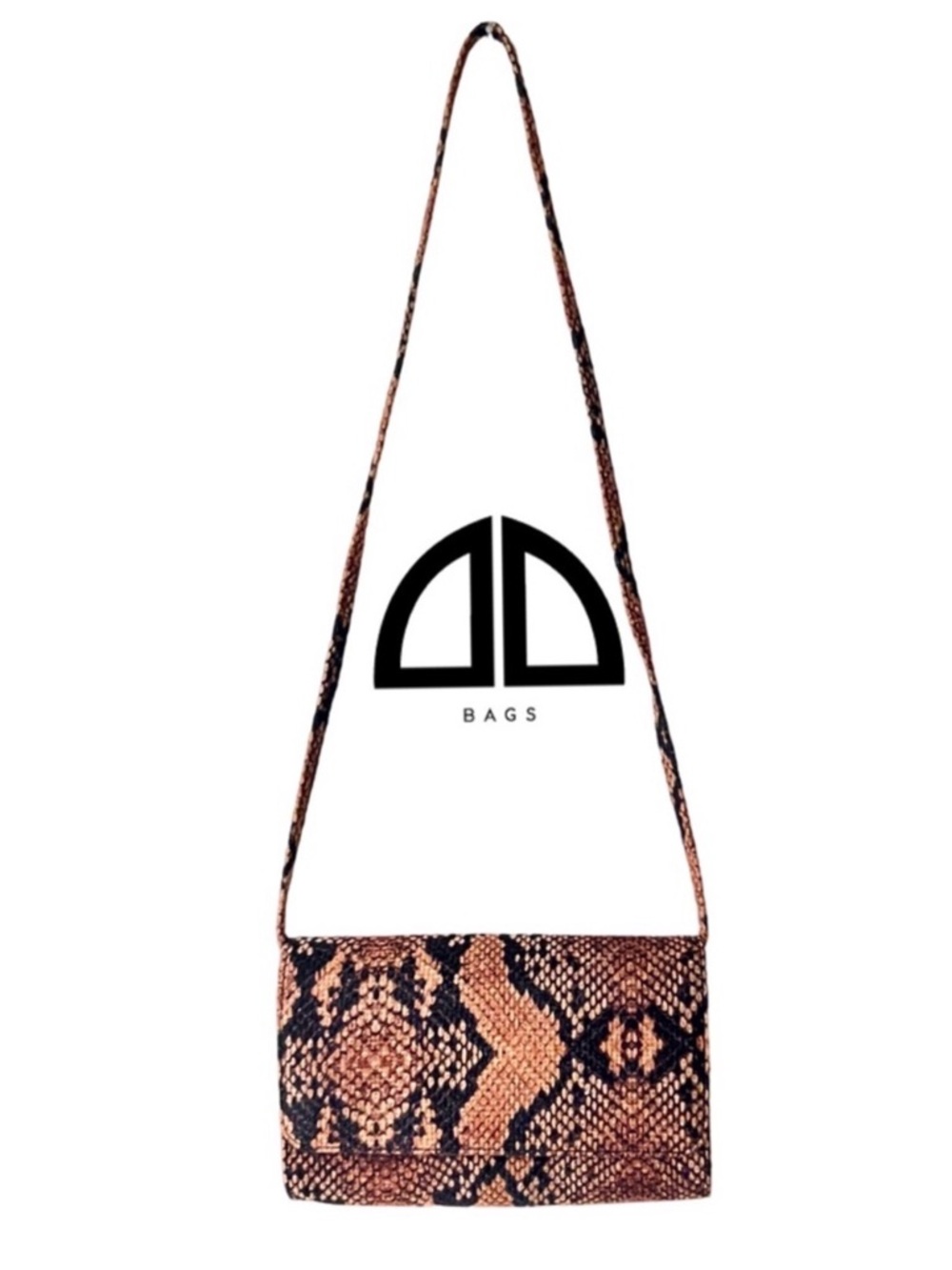 SABBAI Nica’s two-ways Clutch – Luxury Vegan Python Print shoulder Bag like new